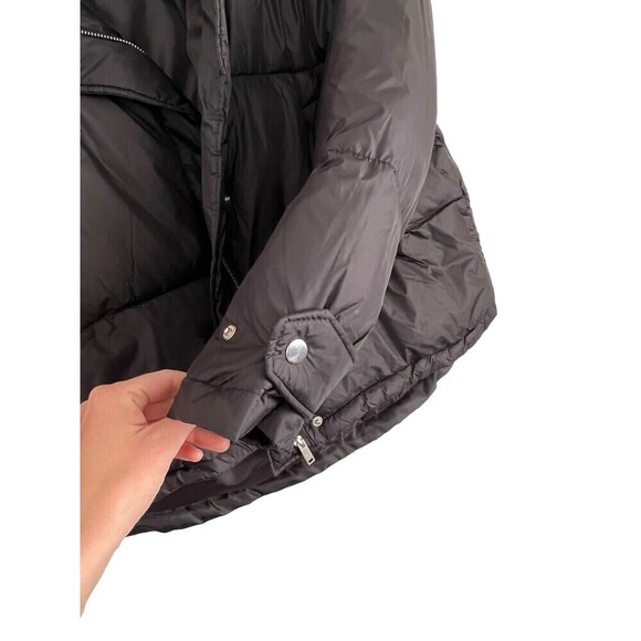 Princess Polly Jacket XS/S Bomber Black Oversize Grunge Goth Silver Zipper - Picture 4 of 8